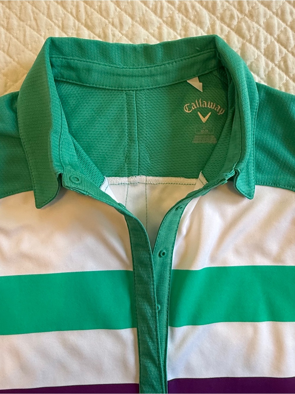 Callaway Teal Performance Mesh Polo Top - Picture 7 of 12